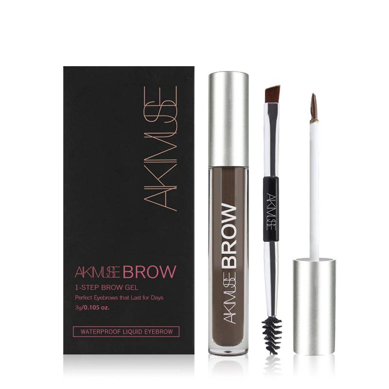 New Style Makeup Coffee Brown Paint Eyebrows Gel Waterproof Cosmetics Eye Brow Tint With Brush